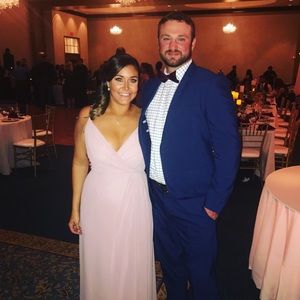 Rose color bridesmaid dress